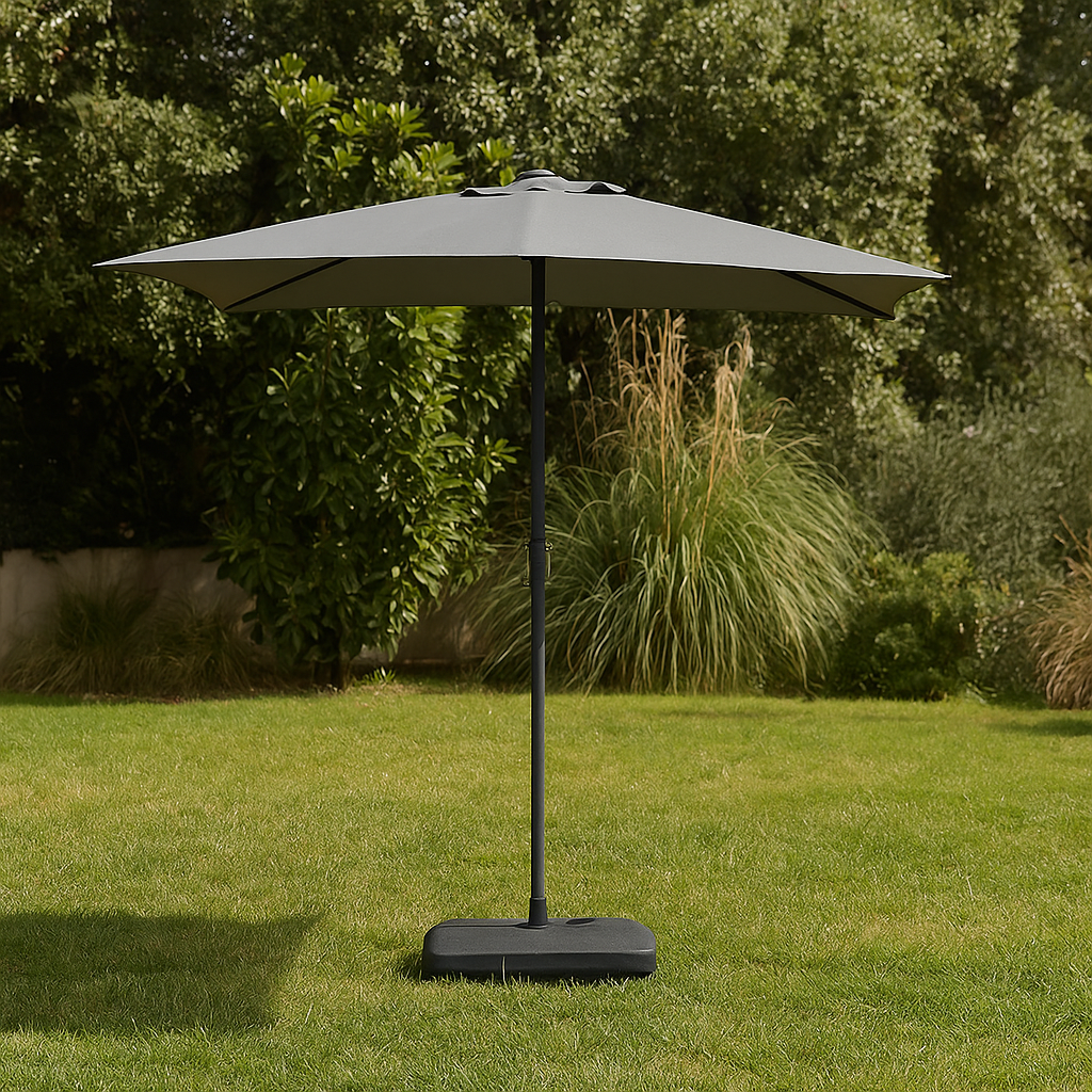 Sombrilla Rectangular de Jardín Anti UV 2x3 M Gris