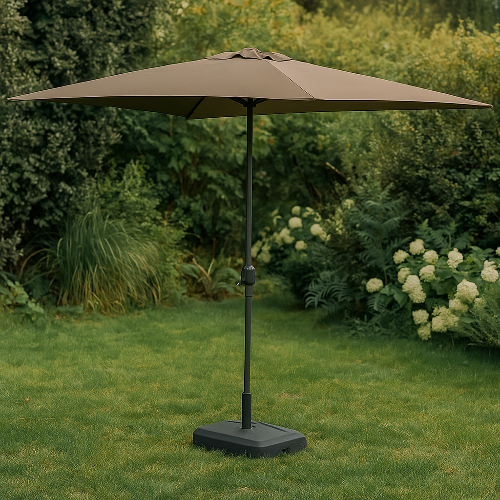 Sombrilla Rectangular de Jardín Anti UV 2x3 M Topo