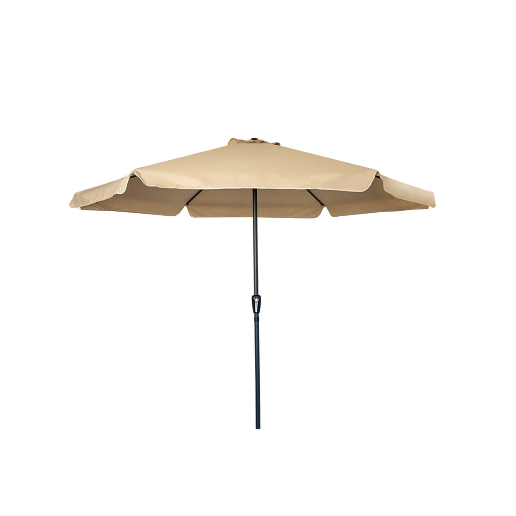 Sombrilla de 3 M con Faldón y Forro Anti UV Crema