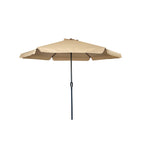 Sombrilla de 3 M con Faldón y Forro Anti UV Crema