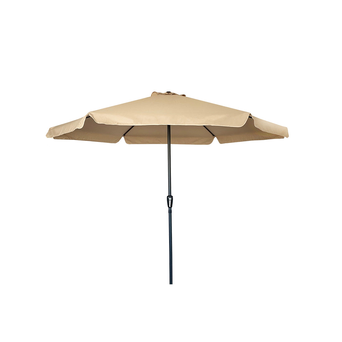 Sombrilla de 3 M con Faldón y Forro Anti UV Crema