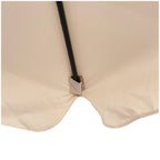 Sombrilla de 3 M con Faldón y Forro Anti UV Crema