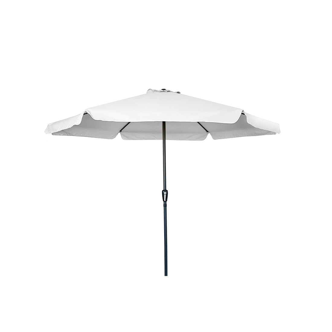Sombrilla de 3 M con Faldón y Forro Anti UV Blanco