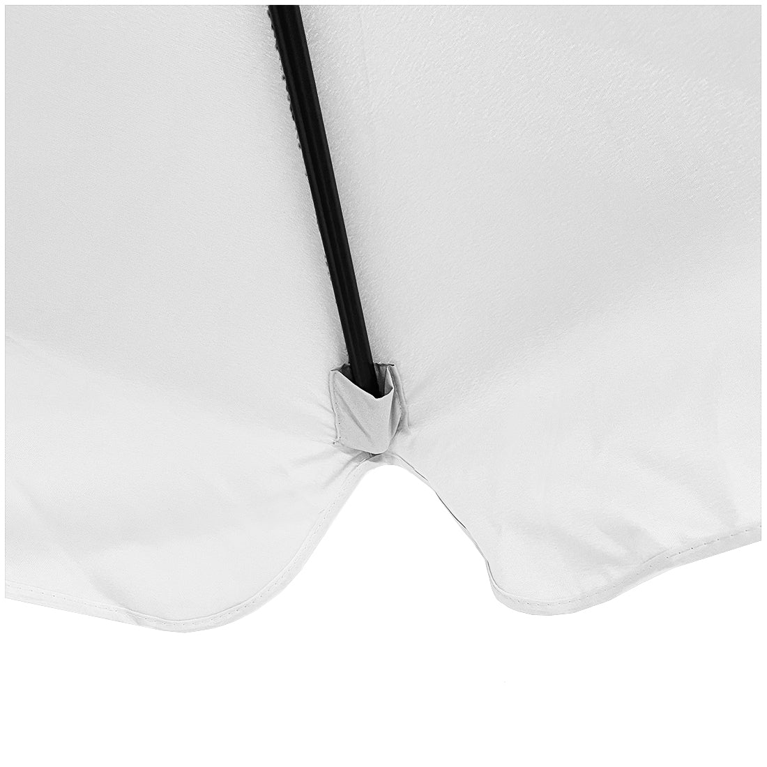 Sombrilla de 3 M con Faldón y Forro Anti UV Blanco