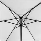 Sombrilla de 3 M con Faldón y Forro Anti UV Blanco