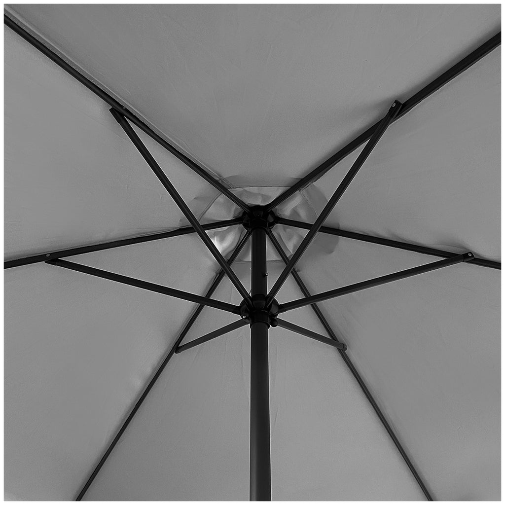 Sombrilla de 3 M con Faldón y Forro Anti UV Antracita