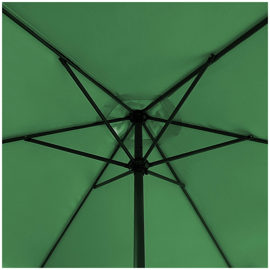 Sombrilla de 3 M con Faldón y Forro Anti UV Verde