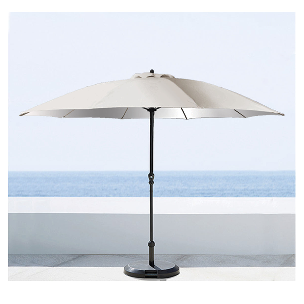 Toldo Octogonal de Repuesto para Sombrilla 3 Metros Blanco