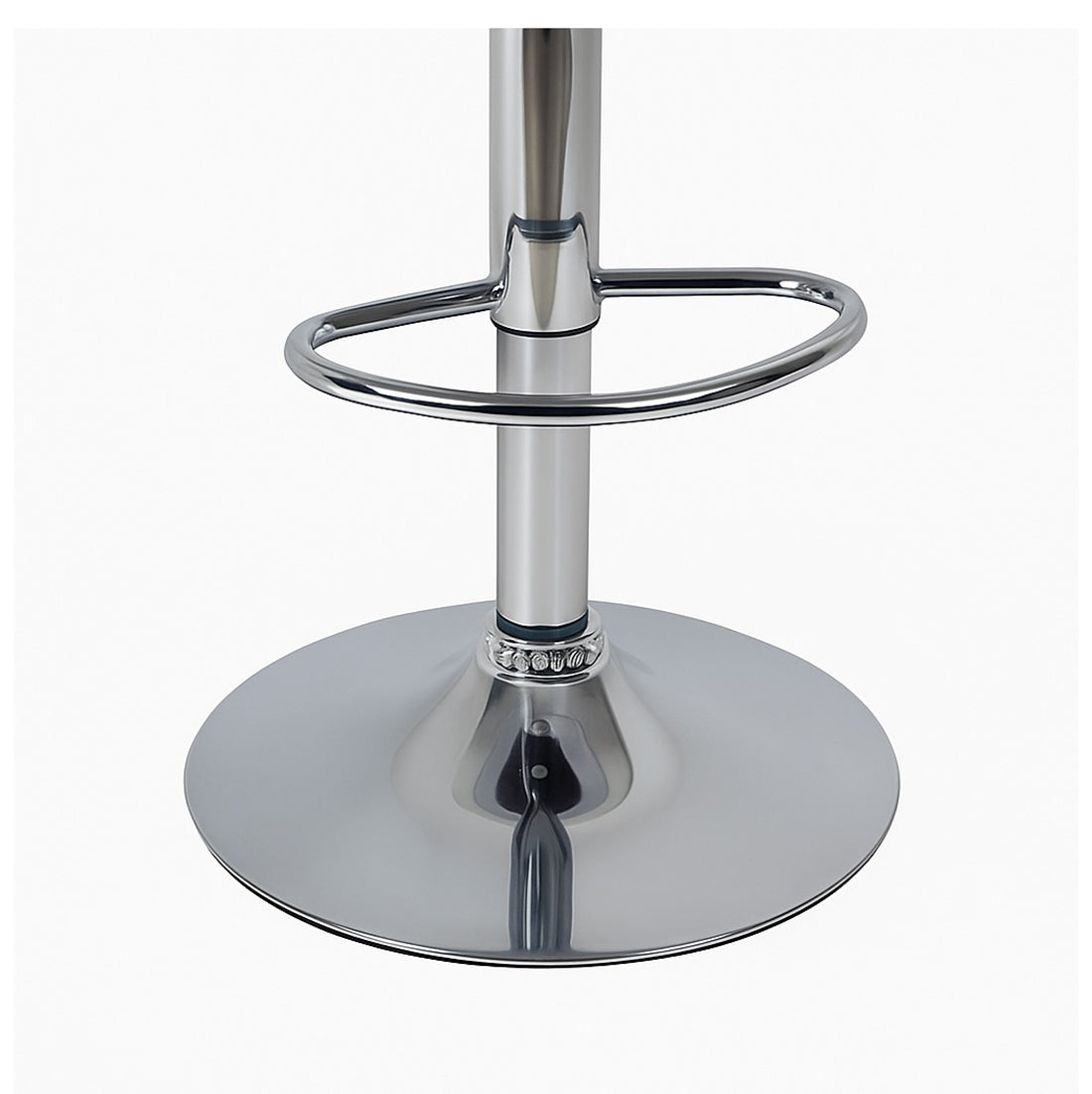 Taburete Acolchado con Altura Ajustable Blanco