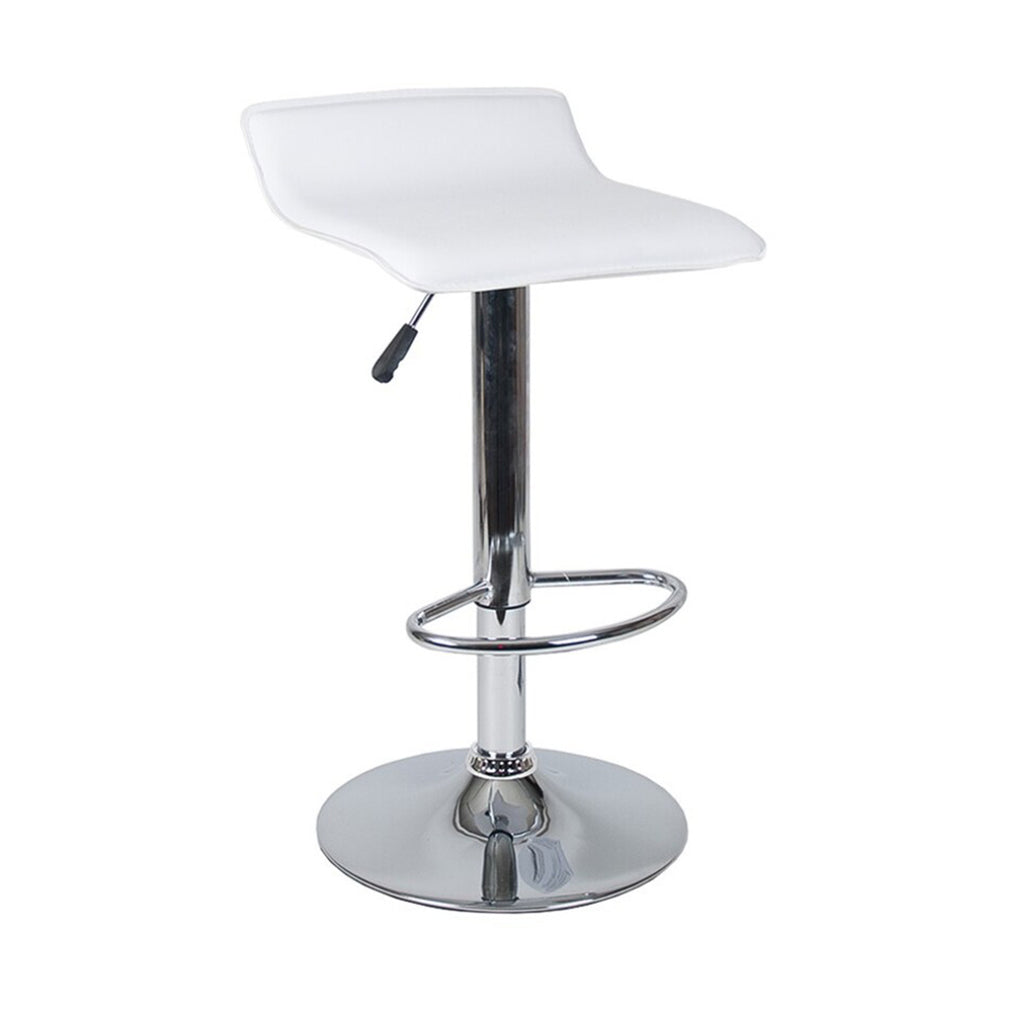 Taburete Acolchado con Altura Ajustable Blanco