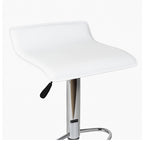 Taburete Acolchado con Altura Ajustable Blanco