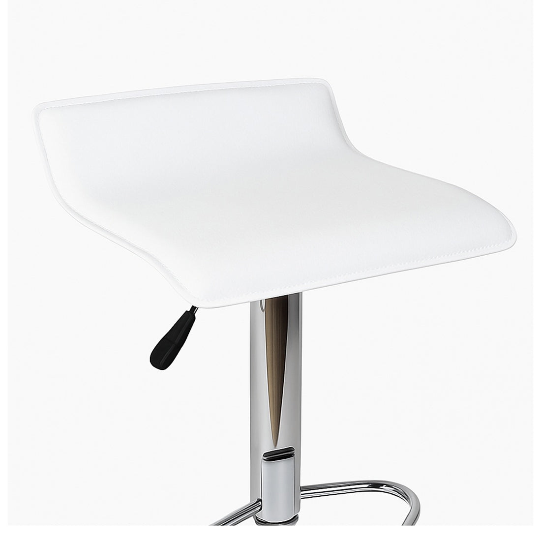 Taburete Acolchado con Altura Ajustable Blanco