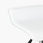 Taburete Acolchado con Altura Ajustable Blanco