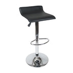 Taburete Acolchado con Altura Ajustable Negro