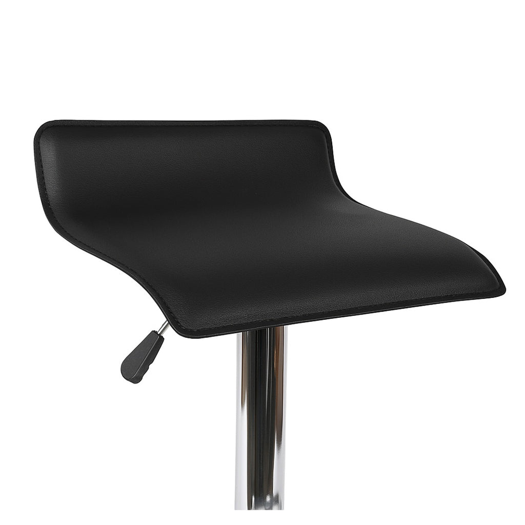 Taburete Acolchado con Altura Ajustable Negro