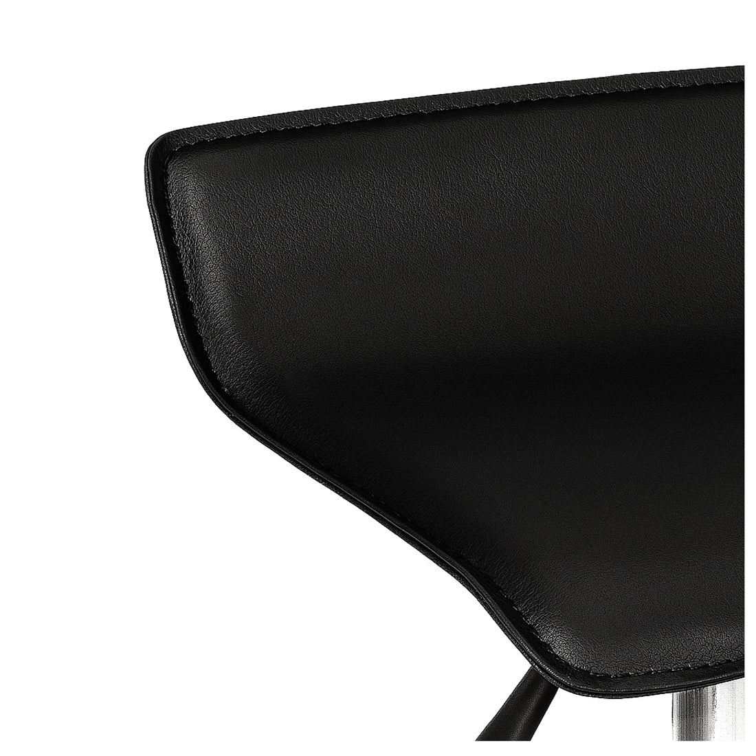 Taburete Acolchado con Altura Ajustable Negro