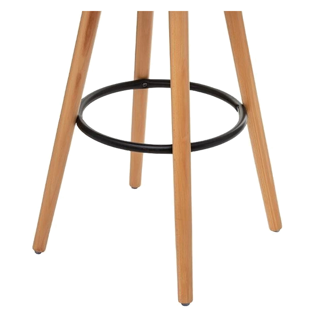 Juego de 2 Taburetes con Respaldo y Reposapiés Gris