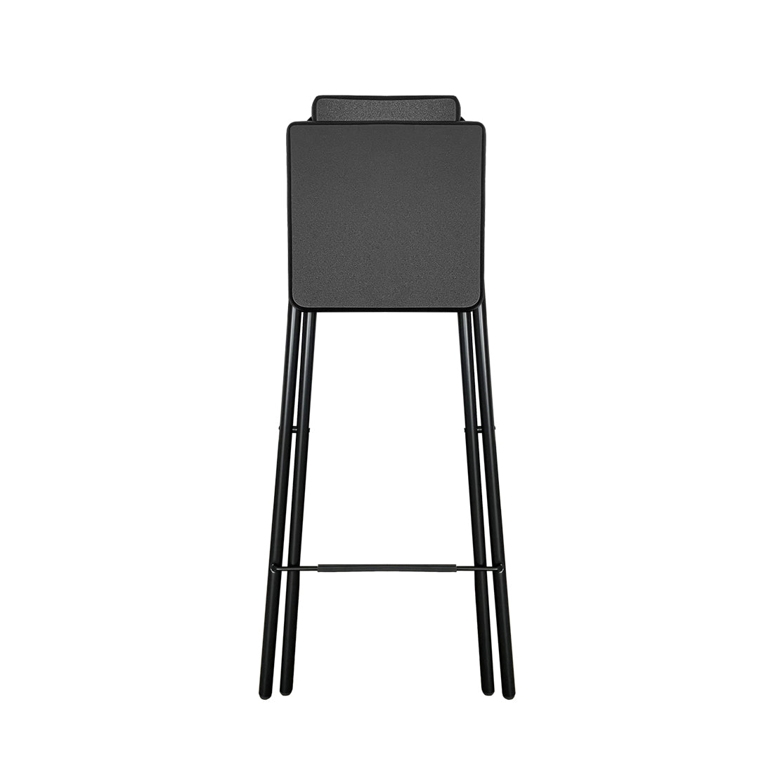 Taburete Plegable de Metal con Reposapiés Negro