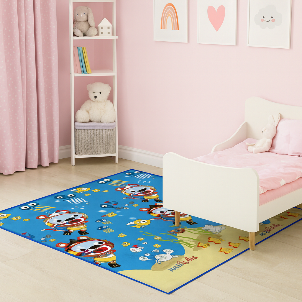 Alfombra Infantil para Colorear Impermeable Océano