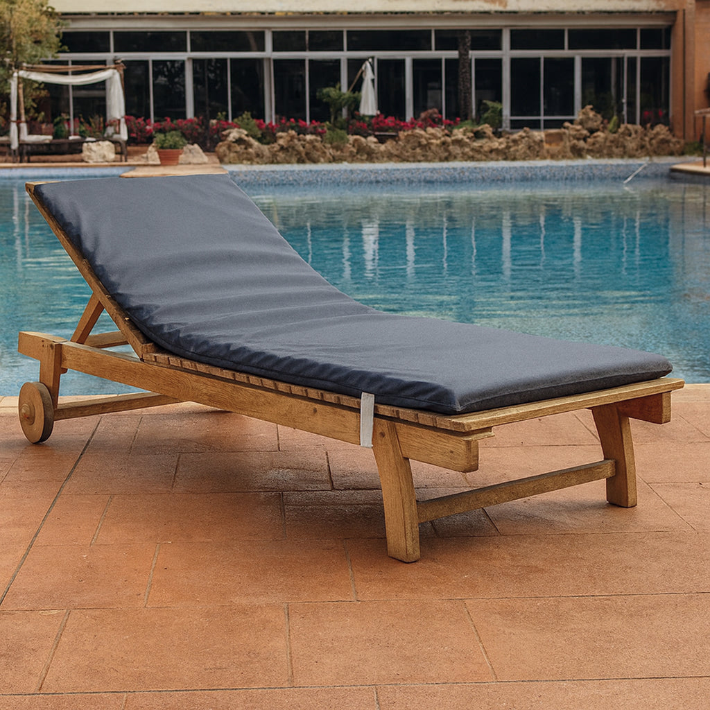 Colchón Tumbona Impermeable Gris 180x60 cm