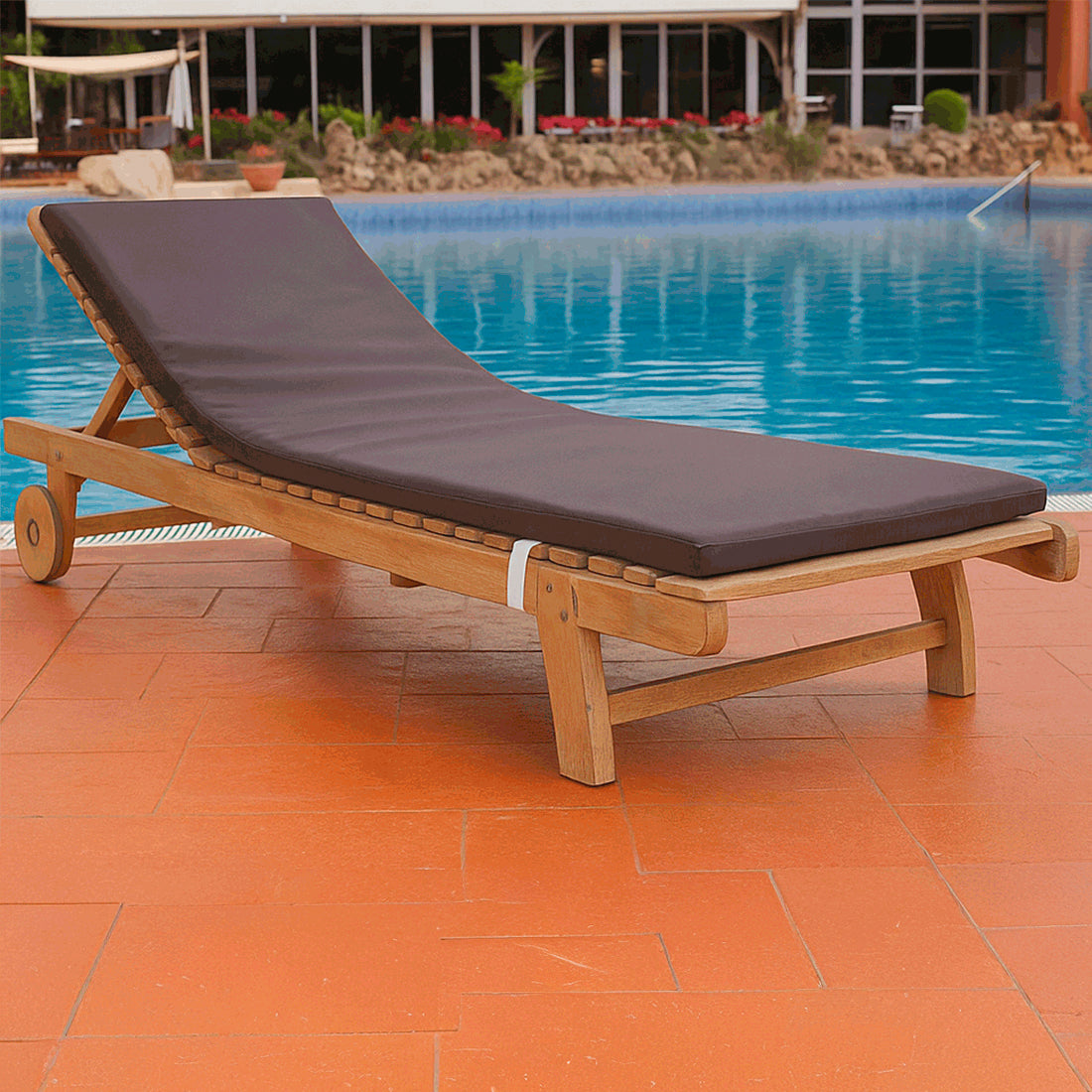 Colchón Tumbona Impermeable Marrón 180x60 cm