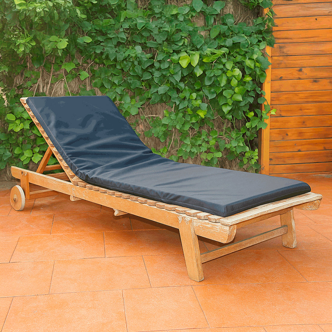 Colchón Tumbona Impermeable Negro 180x60 cm