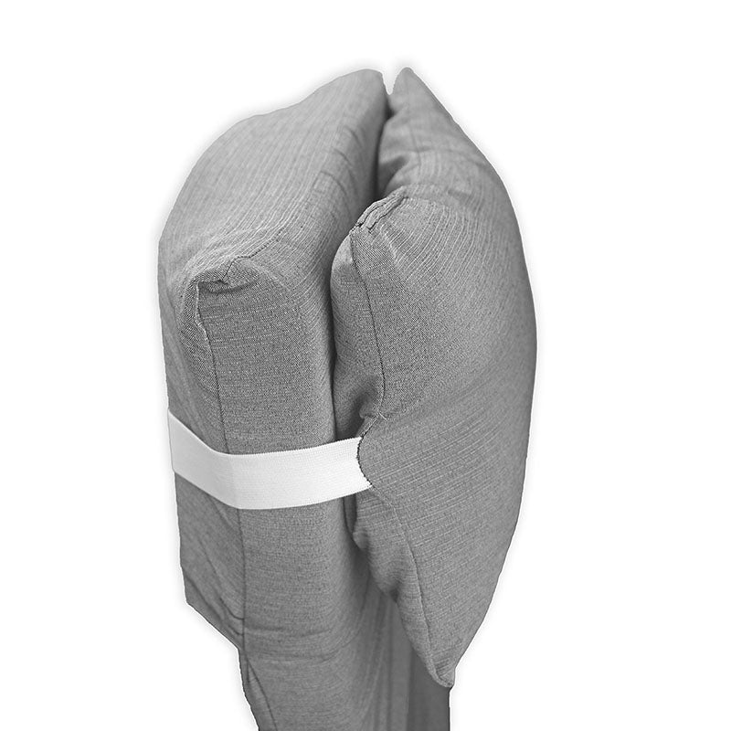 Colchón Tumbona con Cojín Desenfundable Gris 180x60 cm