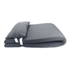 Colchón Tumbona con Cojín Desenfundable Gris Oscuro 180x60 cm