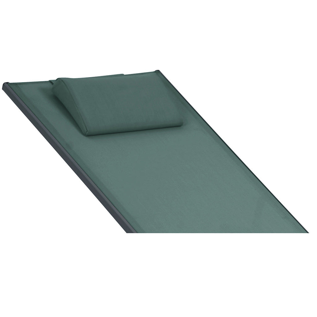 Tumbona con Ruedas Plegable y Reclinable Caqui