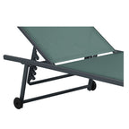 Tumbona con Ruedas Plegable y Reclinable Caqui