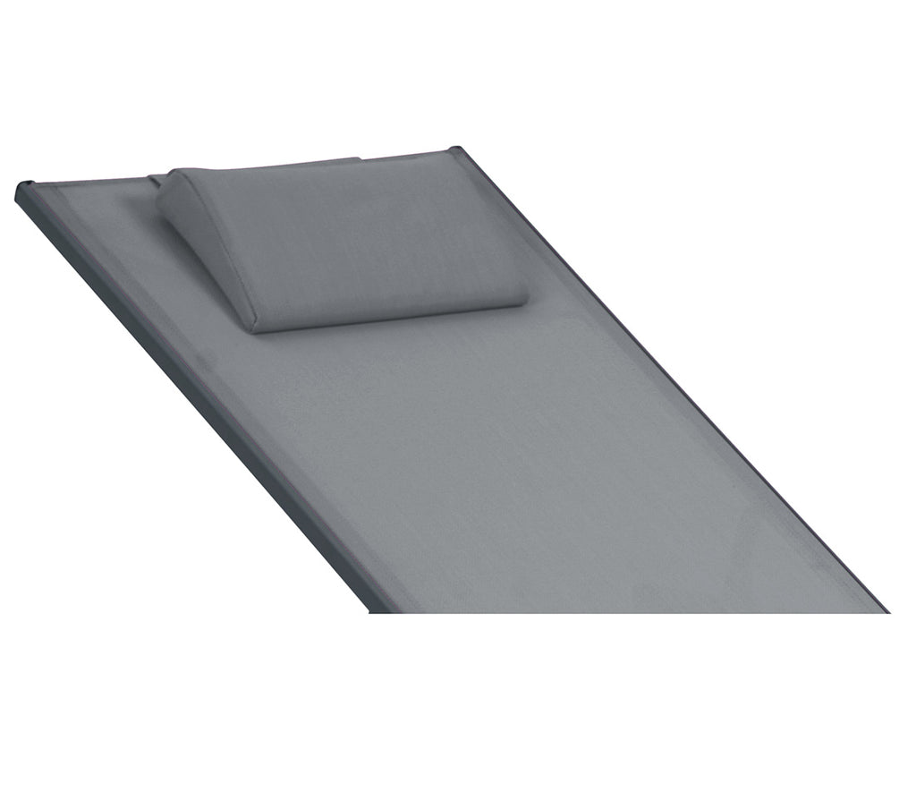 Tumbona con Ruedas Plegable y Reclinable Gris