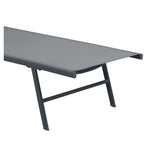 Tumbona con Ruedas Plegable y Reclinable Gris