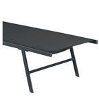 Tumbona con Ruedas Plegable y Reclinable Negro