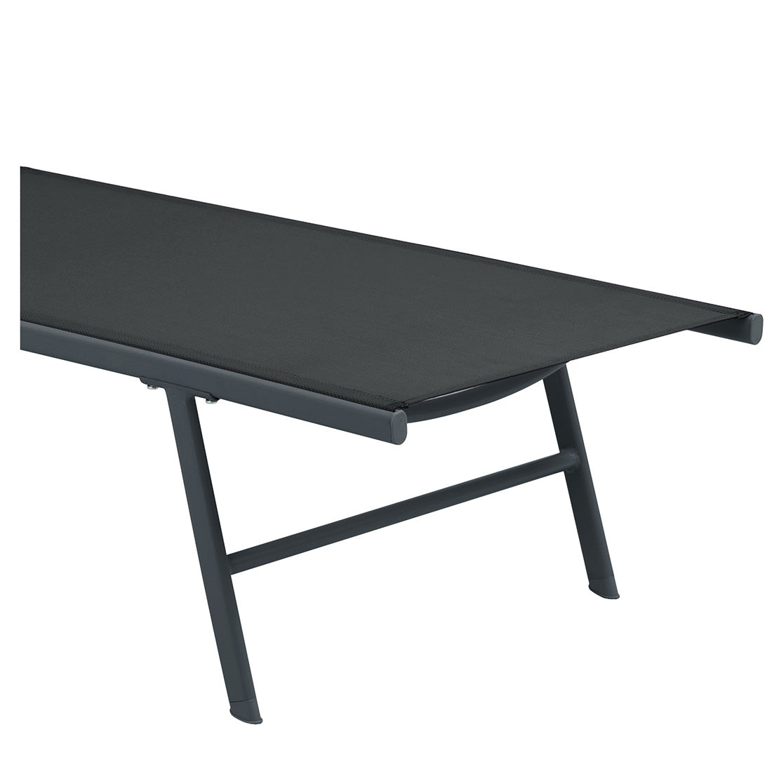 Tumbona con Ruedas Plegable y Reclinable Negro