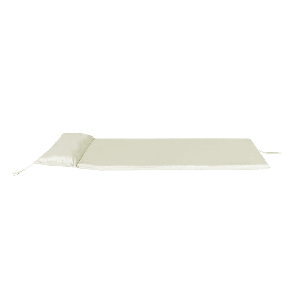 Tumbona Enrollable con Cabezal 180x50x4 cm Beige
