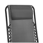 Tumbona de Cuerdas Plegable y Reclinable  112x65x84 cm, Gris