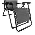 Tumbona de Cuerdas Plegable y Reclinable  112x65x84 cm, Gris