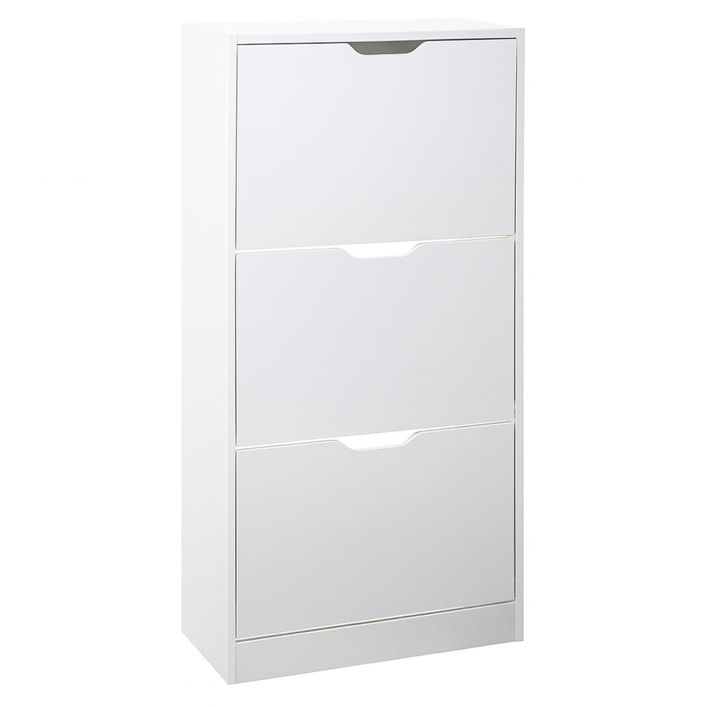 Zapatero 3 Niveles de Madera 119,5X60X23,3 cm Blanco