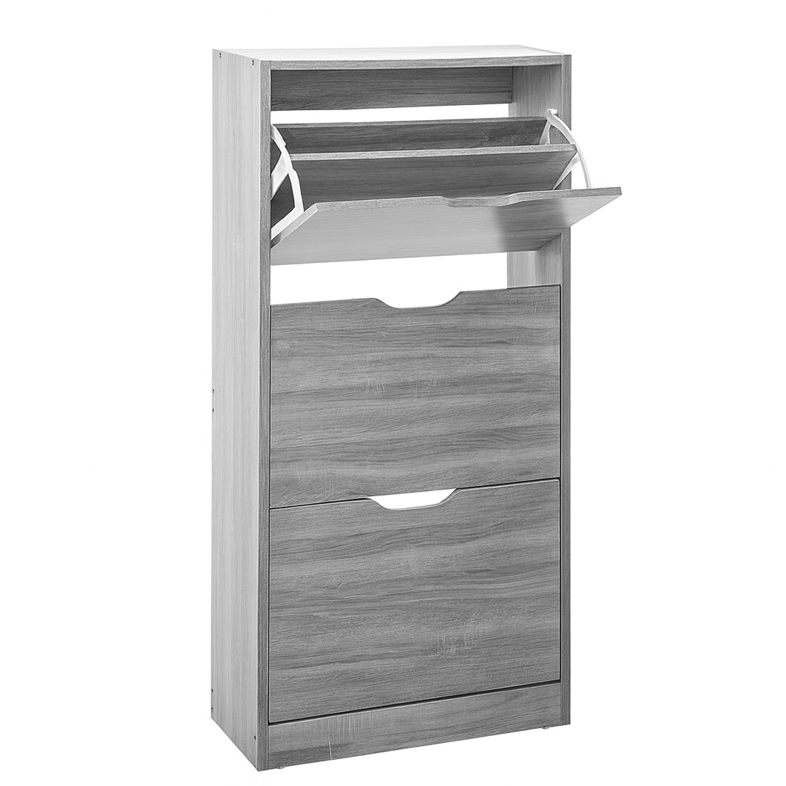 Zapatero 3 Niveles de Madera 119,5X60X23,3 cm Gris