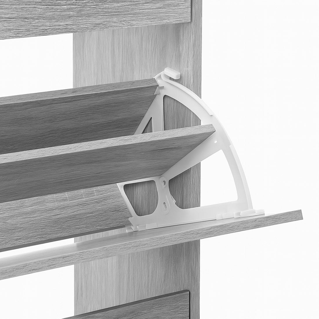 Zapatero 3 Niveles de Madera 119,5X60X23,3 cm Gris