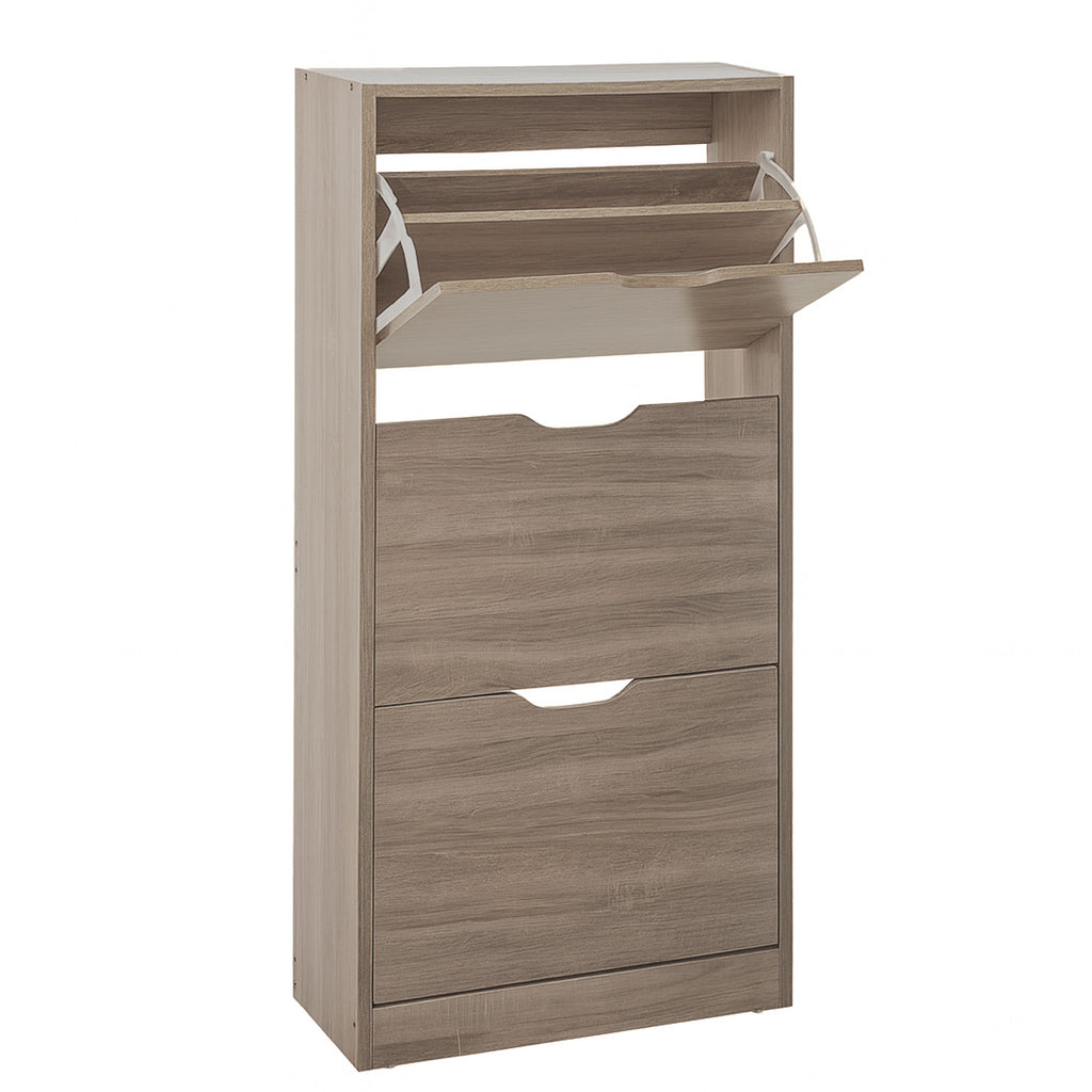 Zapatero 3 Niveles de Madera 119,5X60X23,3 cm Beige