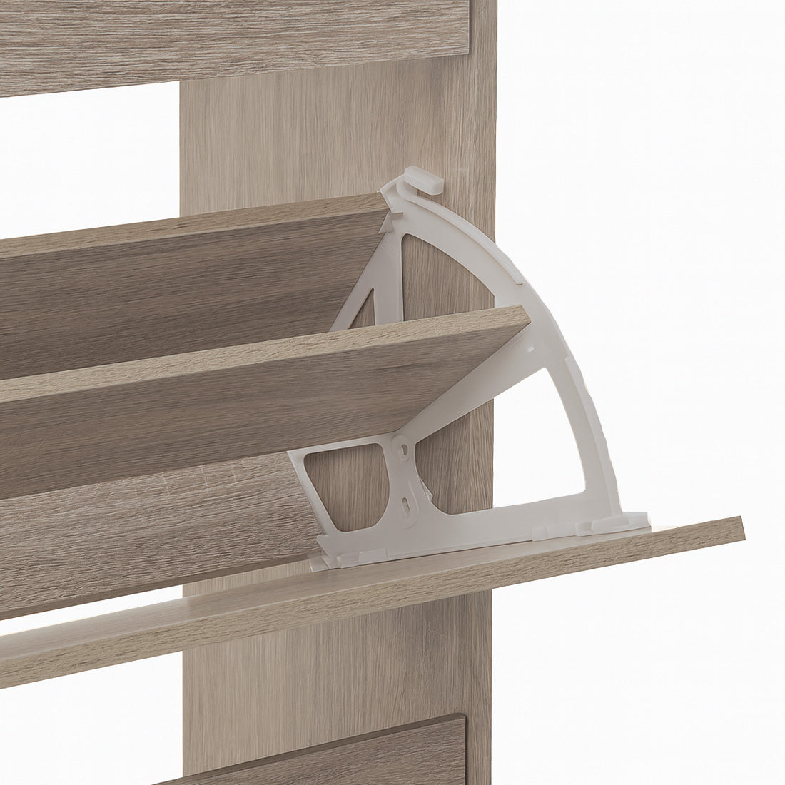 Zapatero 3 Niveles de Madera 119,5X60X23,3 cm Beige